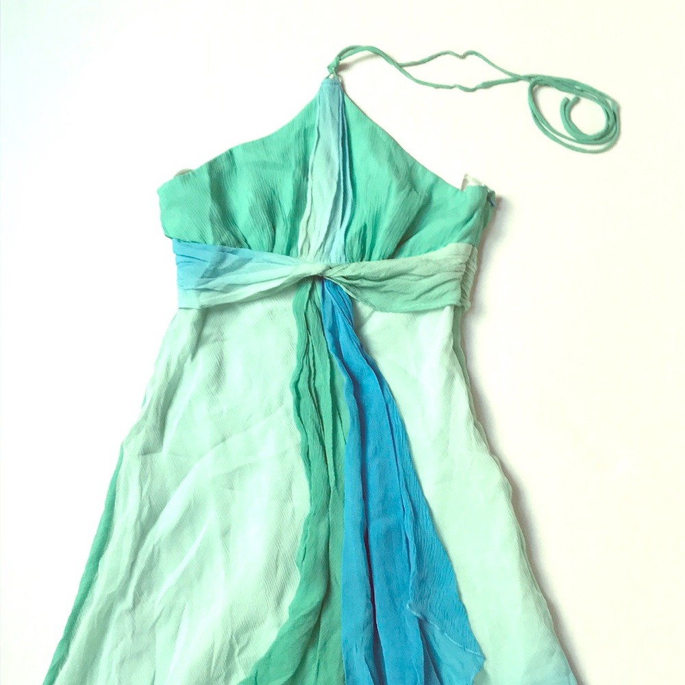 100% Silk BCBGMAXAZARIA halter top dress